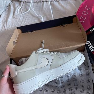 Pixel Air Force ones with Crease stoppers inside